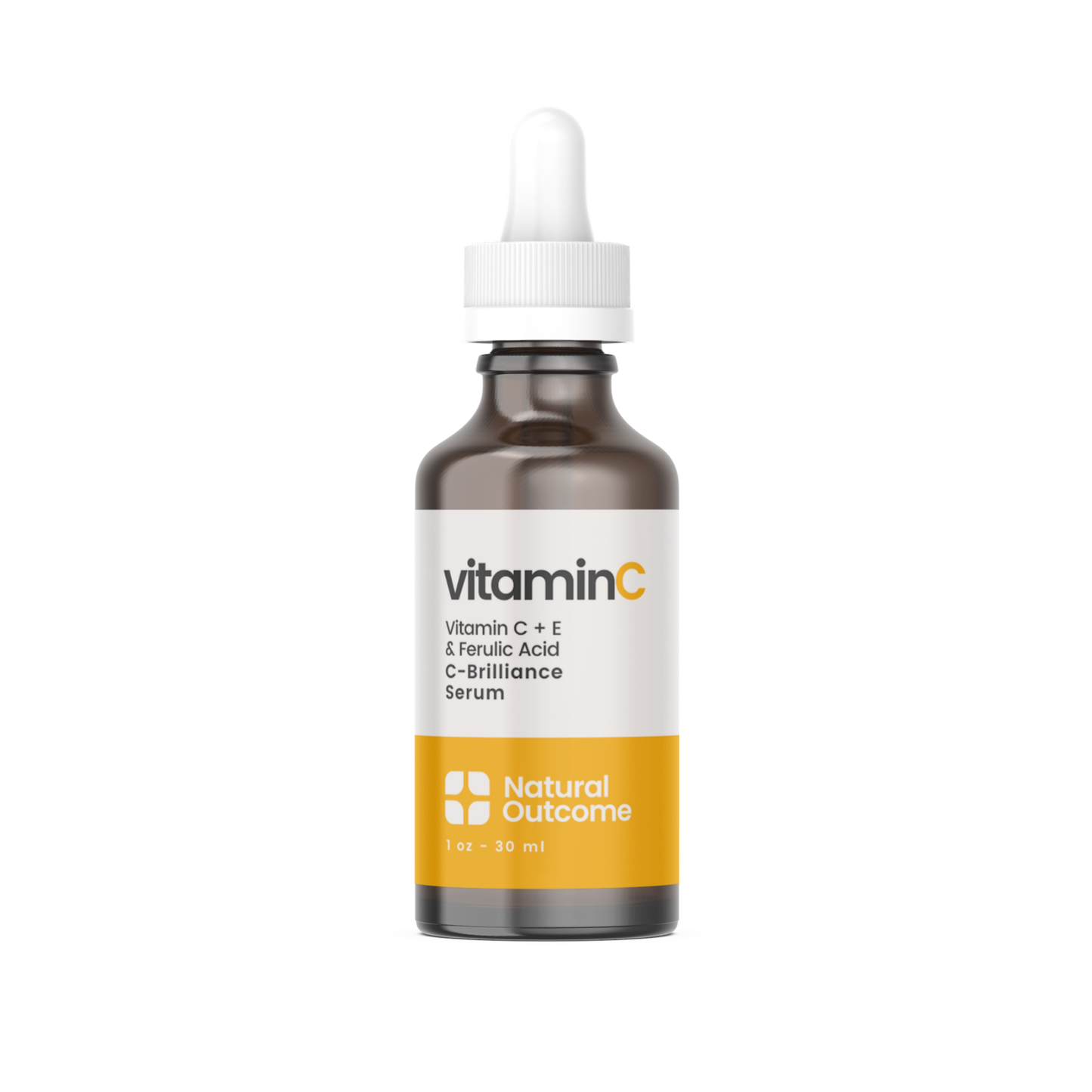 Natural Outcome Skincare Vitamin C + E Serum with Ferulic Acid - C-Brilliance