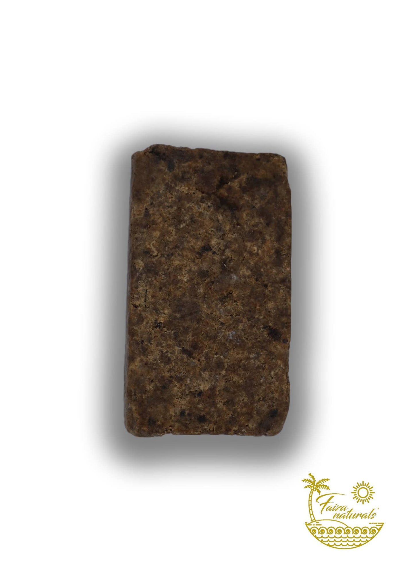 Faiza Naturals African Organic Black Soap imported from Ghana (1 Pound Bar)