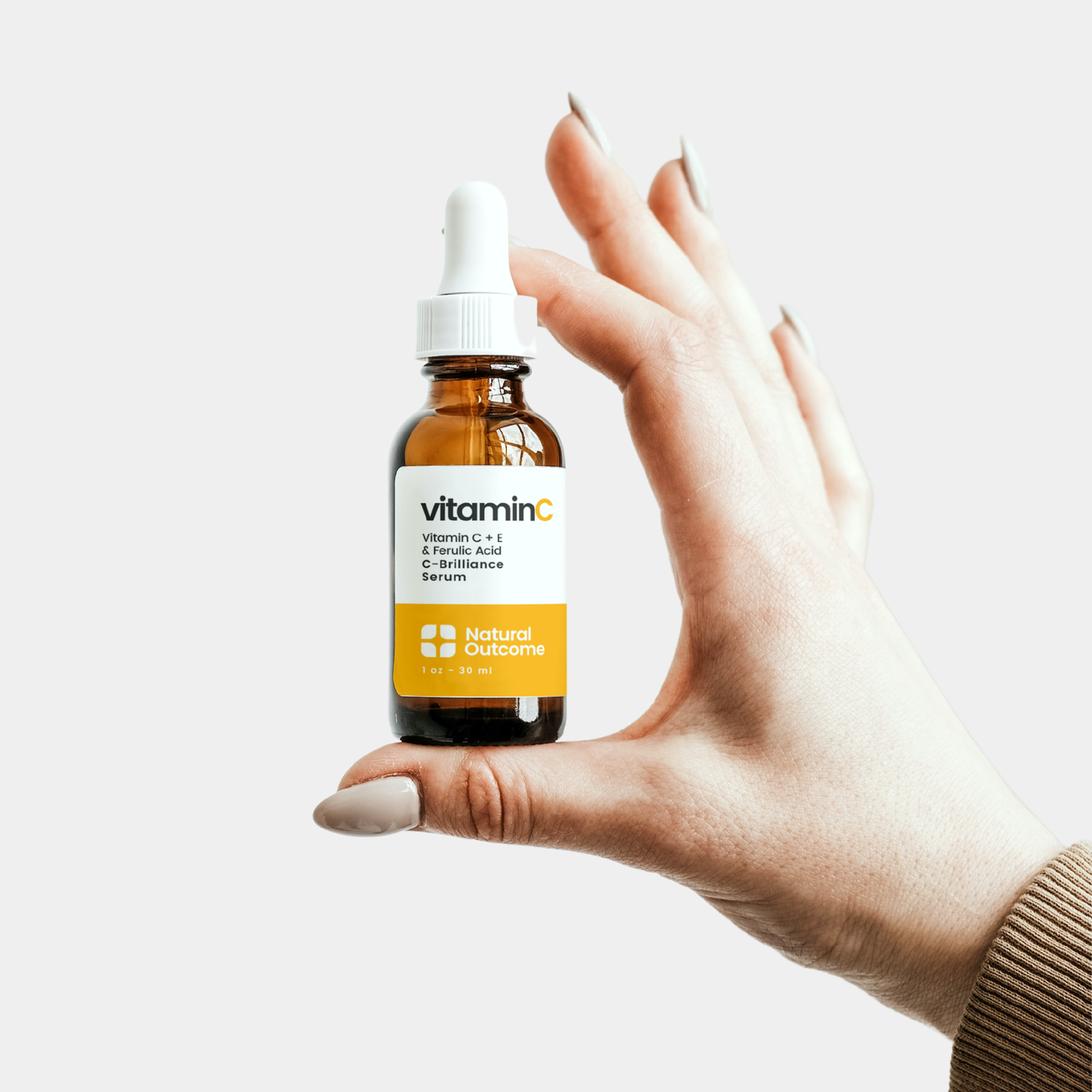 Natural Outcome Skincare Vitamin C + E Serum with Ferulic Acid - C-Brilliance