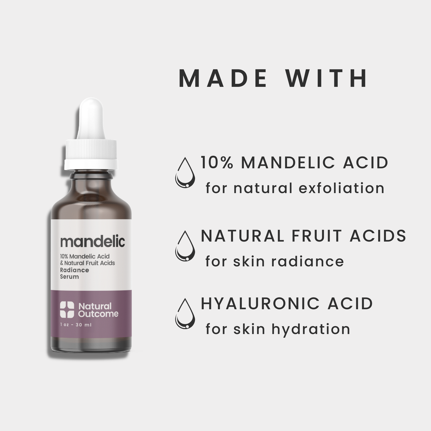 Natural Outcome Skincare Mandelic Acid Serum