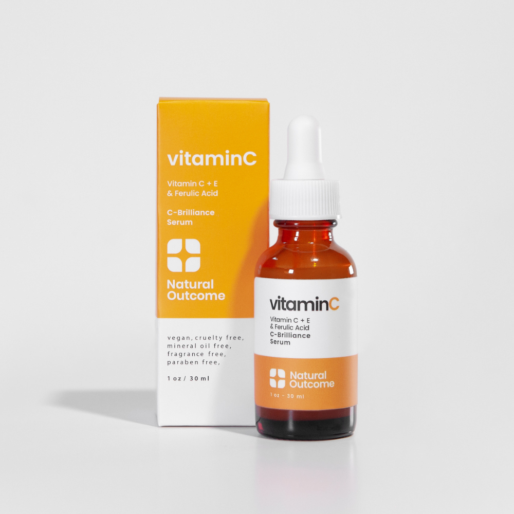 Natural Outcome Skincare Vitamin C + E Serum with Ferulic Acid - C-Brilliance